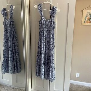 Max Studio Navy Floral Maxi Dress